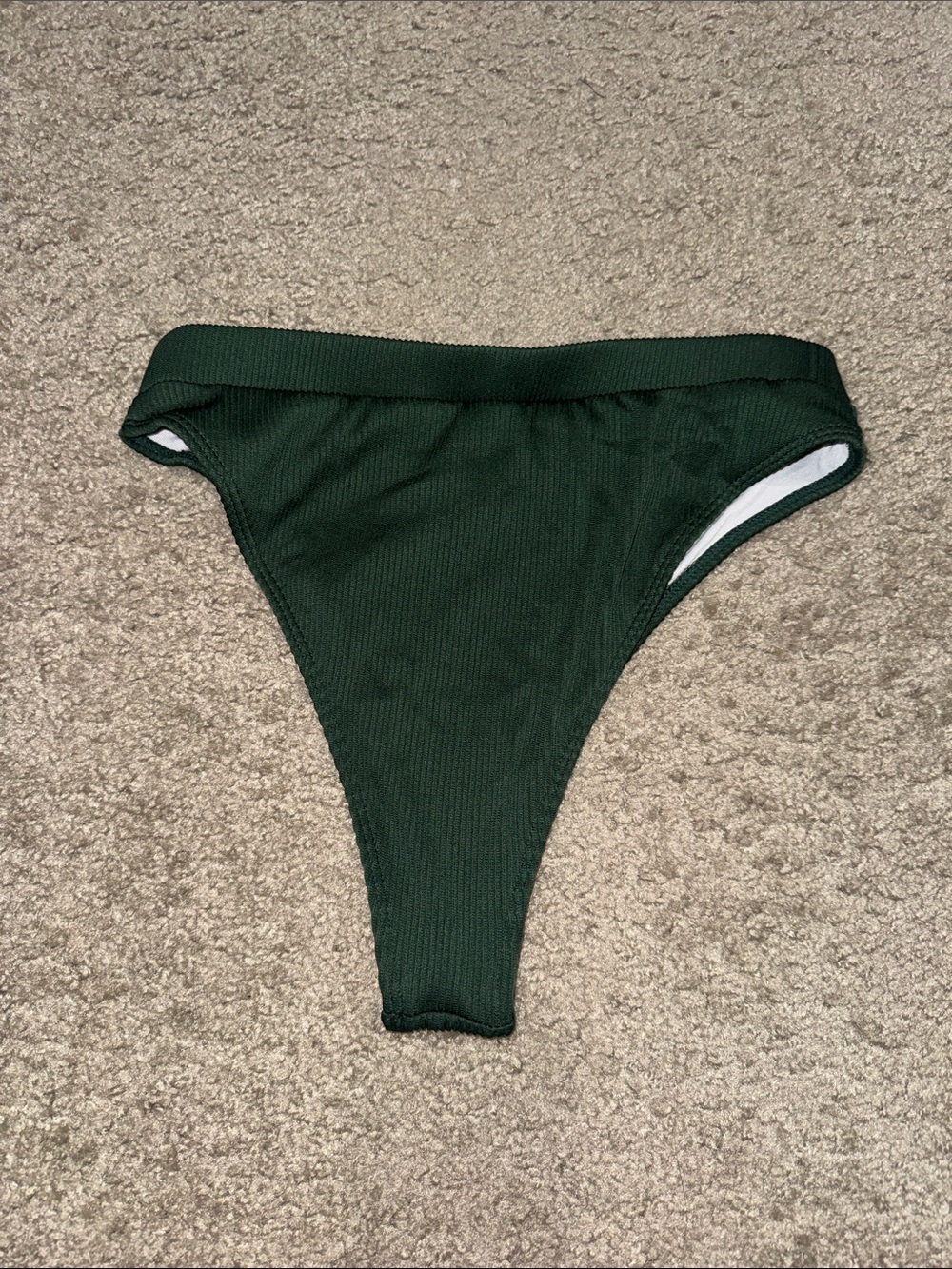 Dark Green Ribbed Bikini Set - Picture 6 of 6